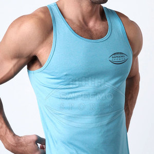 Débardeur de sport pour homme, décontracté, respirant, en polyester/coton tricoté, 180g, manches courtes, séchage rapide, pour l'entraînement de performance - Product Image 5