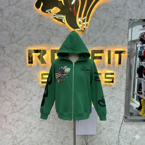 Qualité supérieure Tendance Mode Taux d'usine Sweat à capuche zippé Puff Imprimé fabriqué en usine à bas prix Sweats à capuche pour hommes Sweats à capuche pour hommes - Product Image 1