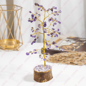 Arbre en Cristal d'Améthyste de Qualité Premium AAA, Écologique, Origine Inde, 100 Éléments, pour la Croissance Spirituelle et la Paix à Domicile - Product Image 5