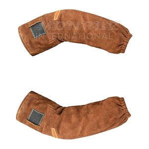 Heat Resistant Leather Welding <b>Arm</b> <b>Sleeves</b> Flame Retardant <b>Protection</b> Heavy Duty Cowhide Leather Welding <b>Arm</b> - Product Image 6