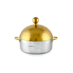 High Quality Wholesale Steel Gold & Silver Casseroles With Lid Metal Food Warmer & Server for Metal Hotpot for Food Serving Dish - Product Image 1