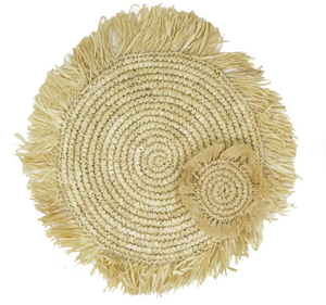 Hot Product Raffia Round <b>Placemat</b> With Fringes - Product Image 2