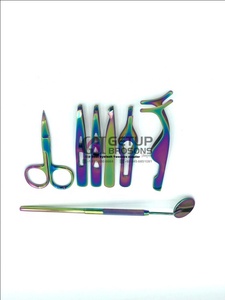 Pinzas para Extensión de Cejas GETUP BROSONS IMPEX, Estilo Circular, Efecto Arcoíris Plasma, Acero Inoxidable, Venta al Por Mayor - Product Image 2