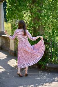Kishori Pure Cotton Hand Block Printed Dress Bohemian Casual Summer Holiday Handcrafted Ethical Fashion - Product Image 5