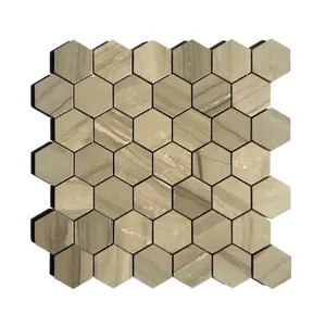 Athens Grey 2 \ "hexágono mármol mosaico pared y piso azulejo contra salpicaduras para cocina baño accesorios de azulejo de calidad Premium - Product Image 1
