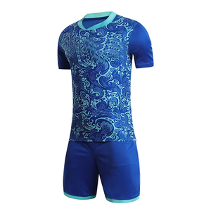 เสื้อกีฬาฟุตบอลแบบสวมสบายสำหรับผู้ใหญ่เสื้อฟุตบอลสไตล์ที่ดีที่สุดสีฟ้าใส่โลโก้ได้ตามต้องการ - Product Image 4