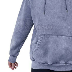 Sweat-shirts à capuche personnalisés avec votre logo, effet délavé, fabriqués en usine, prix de gros, respirants - Product Image 6