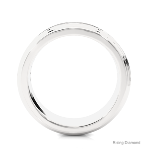 1,04 CTW Round Lab Grown Diamond Half Eternity Set CVD Wedding Band en oro rosa para hombres Banda de regalo de aniversario - Product Image 6