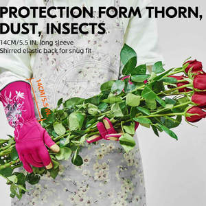 Gants de jardinage en cuir de couleur unie fabriqués au Pakistan, service OEM, imperméables, antidérapants, faible MOQ - Product Image 4