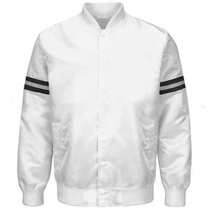 Nouvelle mode vestes en soie pour hommes personnaliser logo letterman baseball satin varsity veste hommes - Product Image 6
