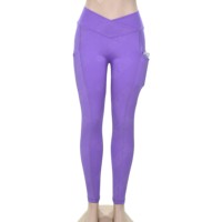 Pantalons de yoga fitness taille haute avec poches, leggings de contrôle du ventre, leggings de sport extensibles 4 directions, leggings de yoga à taille élastique