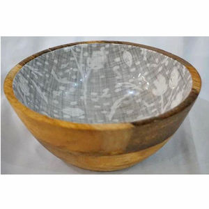 Tazón de esmalte de madera para uso en la cocina y artículos decorativos para el hogar Tazón de esmalte de madera Tazón de madera de moda de estilo japonés más vendido - Product Image 1