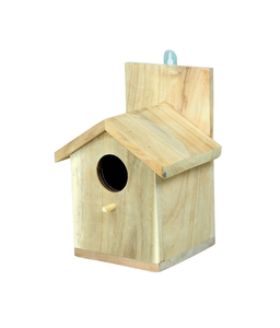 Venta caliente pequeño patrón sólido Casa de pájaros de madera acabado elegante comedero para pájaros en calidad duradera para exteriores jaulas para mascotas al por mayor - Product Image 2