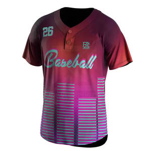 Camiseta de Béisbol en Oferta para Venta en Línea, MOQ Bajo, Uniforme de Equipo, Camiseta de Béisbol para Entrenamiento Juvenil - Product Image 2