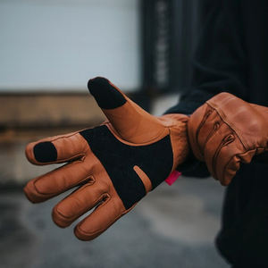 Guantes de cuero genuino de longitud regular con logotipo personalizado para uso en exteriores Guantes térmicos de invierno para uso diario - Product Image 5