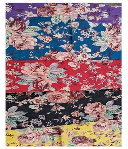 Tela suave de algodón transpirable con estampado floral, Material ligero adecuado para diseñadores, sastres, proyectos de bricolaje y ropa de boutique - Product Image 1