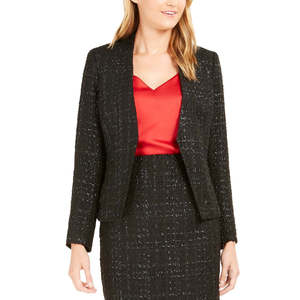 Blazer Aperto da Donna Calvin Klein in Nero Taglia 8 - Stile Tweed Metallizzato - Product Image 1