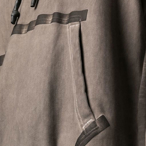 2025 nouveau bas prix meilleur français éponge graphique Vintage acide lavé pull hommes à capuche prix pas cher - Product Image 5