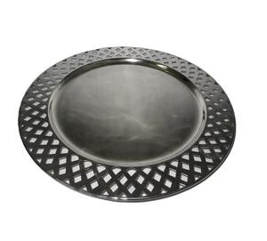 Plaques de présentation décoratives carrées écologiques Supports de plaques décoratives élégants en métal en laiton plaqué argent - Product Image 2