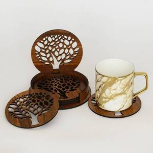 Luxury Modern Environment-friendly <b>Coaster</b> <b>Beer</b> Beverage Pot Tea Wood <b>Coaster</b> - Product Image 4