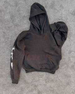 Fabricant Logo personnalisé Poids lourd 380 g/m² Coton 100% Sweat à capuche vintage surdimensionné pour homme doublé couleur unie Boxy pour l'hiver - Product Image 2