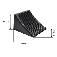 Cales de stationnement en caoutchouc noir de qualité supérieure, butée de roue, 240x200x150mm, 3.5KG, sécurité renforcée, blocage de voiture sécurisé S3318