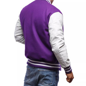 Vestes universitaires Letterman qualité supérieure vestes universitaires noires de luxe personnalisées veste universitaire Letterman à manches en cuir pour hommes - Product Image 5