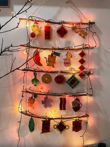 New Year Tree Toys-Polished <b>Wooden</b> Round Antique Imitation Home Decoration New Year's Hottest This Year - Product Image 2