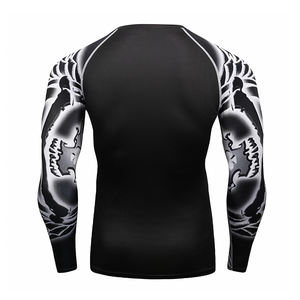 Camiseta Deportiva Ajustada de Manga Larga para Hombre, Ropa de Compresión Transpirable, Ropa Deportiva al por Mayor, Camiseta de Protección contra Erupciones para Hombre - Product Image 5