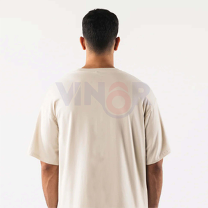 Venta al por mayor peso pesado 220G Camisetas cuello redondo 100% algodón Unisex diseño de gran tamaño personalizado impreso ropa de hombre Material de bambú largo - Product Image 2