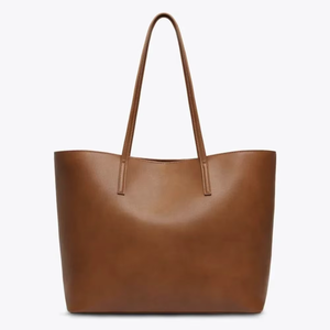 Sac fourre-tout en cuir de qualité supérieure, élégant, souple, sac à main à bandoulière, grande capacité pour le travail, les voyages, l'usage quotidien - Product Image 2