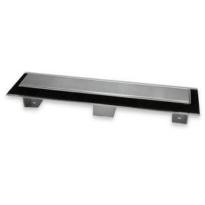 Scaffalatura lineare scarico a pavimento in acciaio inox satinato tagliacristallo doccia dimensioni L585xH63>115mm confezionato - Product Image 1