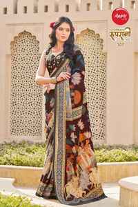 Saris de seda Suruchi para mujer con borde rico Zari y Pallu, ropa étnica tradicional para bodas, ocasiones festivas y de fiesta, saris - Product Image 4