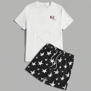 Modern Casual <b>T</b>-<b>Shirt</b> & <b>Shorts</b> <b>Set</b> for <b>Men</b> 100% Cotton Lightweight Quick Dry <b>Designed</b> for Summer Comfort Travel Home Wear - Product Image 2
