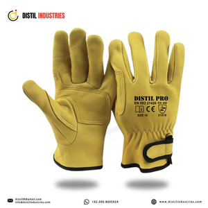 Gants de travail de sécurité en cuir de vachette de haute qualité, équipement de protection individuelle, gants de conduite, gants de construction industrielle - Product Image 1