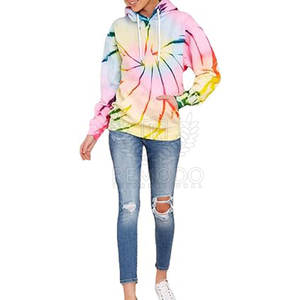 Mujeres Tie Dye Hoodie Pullover Soft Cotton Casual Wear Venta al por mayor Mujeres Tie Dye Hoodie - Product Image 3