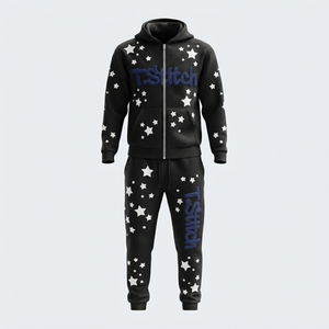 Chándal de moda con cremallera para hombre, estilo streetwear, personalizado, de talla grande, unisex, ligero, transpirable, colores sólidos, venta al por mayor - Product Image 3