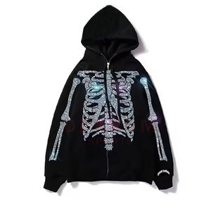 Sweat à capuche en strass pour homme, matière chaude pour l'hiver 2026, article tendance de la rue, nouveau modèle à porter - Product Image 1