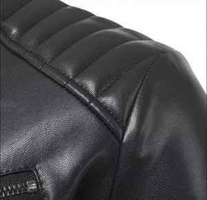 Chaqueta de piel de vaca auténtica de invierno para hombre personalizada informal chaqueta gruesa de moda con cremallera OEM servicio al por mayor crudo - Product Image 3