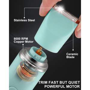 Afeitadora Eléctrica Recargable para Mujer, Impermeable, para Uso en Seco y Húmedo, Recortadora Femenina para Zona Íntima, Depiladora Corporal - Product Image 2