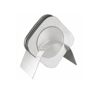 Ensemble de 6 sous-verres triangulaires en acier inoxydable, sous-verres en métal argenté, sous-verres en forme de tasse - Product Image 4