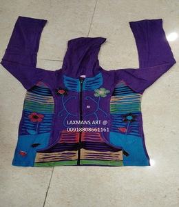 Vestes d'hiver en coton avec capuche d'Inde avec fermeture éclair vestes d'hiver en coton teint vestes népalaises veste bohème vestes boho - Product Image 1