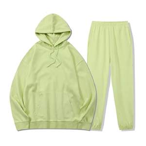 Nueva llegada último diseño de ropa deportiva para hombres 100% algodón chándal logotipo personalizado Jogging de talla grande pantalones de chándal conjunto con capucha para hombres - Product Image 2