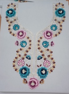 Colliers en dentelle brodés par conceptions personnalisées de luxe patchs à coudre pour vêtements de cérémonie et robes de mariée accessoires de mode pour vêtements - Product Image 3