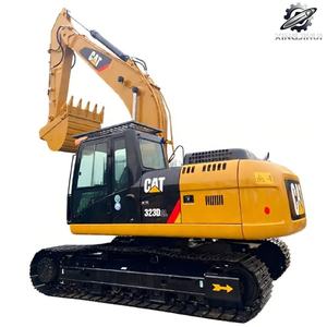 Excavadora de cadenas CAT323D2L usada, 23 toneladas, cucharón de 1.2m³, marca original japonesa, excavadora grande para construcción, pocas horas de uso, certificación CE - Product Image 1