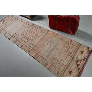 Tapis turc vintage, tapis Herki 2,5x9,5 pieds, tapis oriental brun rose - Product Image 4