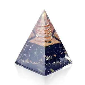 Groothandel Zwarte Toermalijn Orgone Hars Piramide Chakra Balans Energie Generator Voor Succes Meditatie En Genezing Geschenken