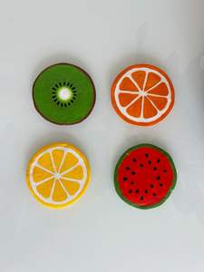 Hand Painted Wooden Coasters <b>Decorative</b> Drinkware Set - Product Image 2