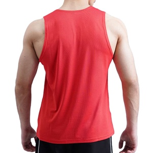 เสื้อกล้ามถักทรงเข้ารูปสไตล์วินเทจสำหรับออกกำลังกาย ผลิตจากผ้าสแปนเด็กซ์และโพลีเอสเตอร์ แห้งเร็ว สีพื้น เสื้อผ้าผู้ชายสำหรับออกกำลังกาย ขายส่ง - Product Image 5