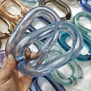 Colorful Large Transparent Epoxy Resin Chain Links Art Wall Hanging for Personalized Projects - Product Image 3